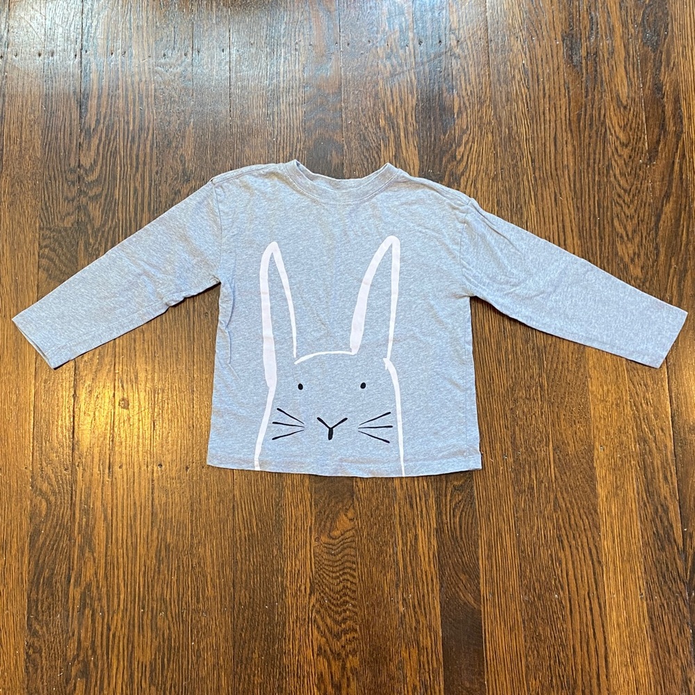 Hanna Andersson Gray Bunny Long Sleeve Top